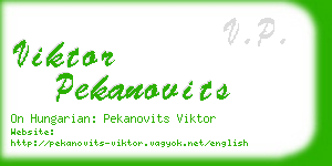 viktor pekanovits business card